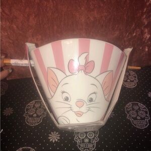 Disney The Aristocats large Noodle Ramen bowl with chopsticks
